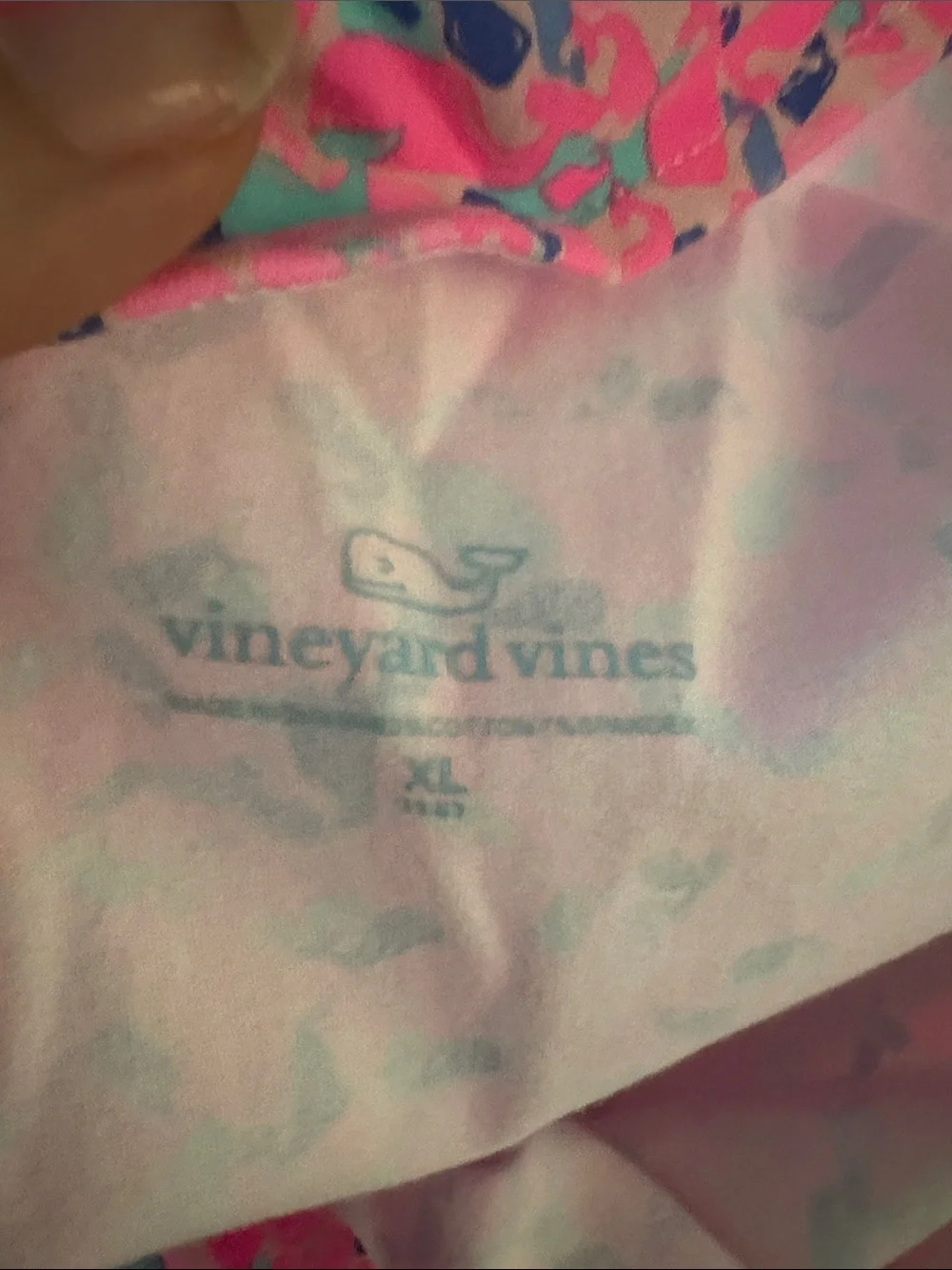 Vineyard Vines girls hot pink Whale Print Dress size XL
